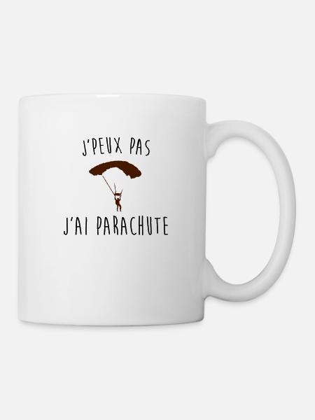 j'peux pas j'ai parachute - Mug blanc - blanc