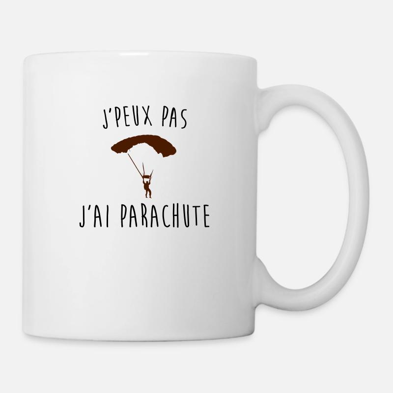 j'peux pas j'ai parachute - Mug blanc - blanc