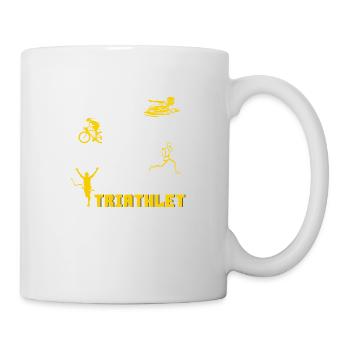 Triathlon - Schwimmer, Läufer, Fahrer - T-Shirt - Tasse - Weiß - Rechts