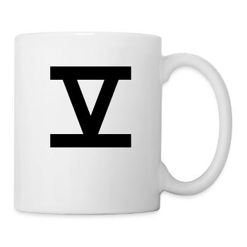 zahl_5_roemisch - Tasse - Weiß - Rechts