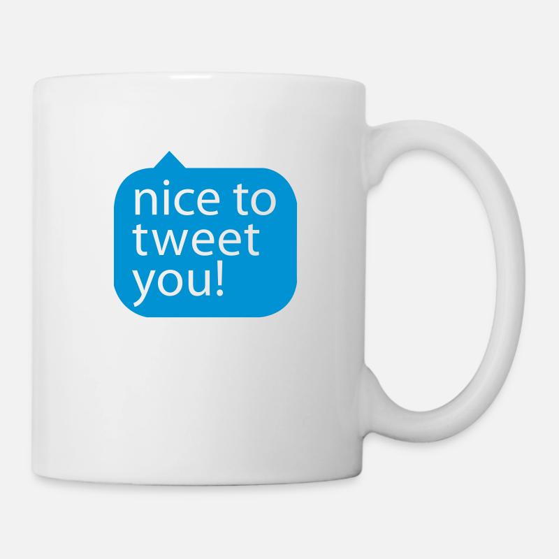 Ravie de vous tweetez (c.) - Mug blanc - blanc