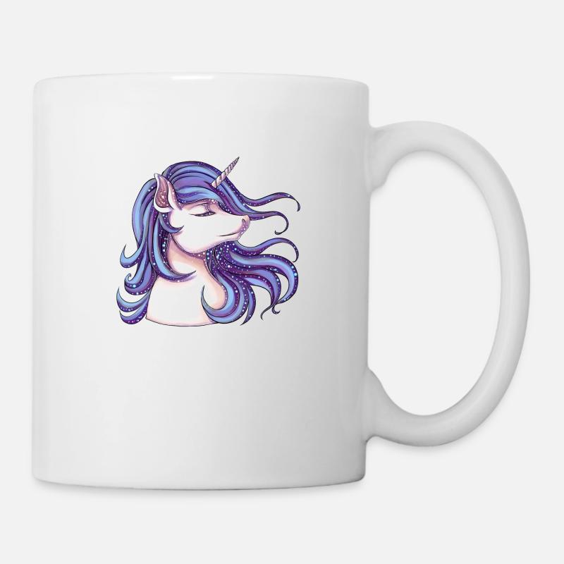 Einhorn mit Glitzer - Tasse - Weiß