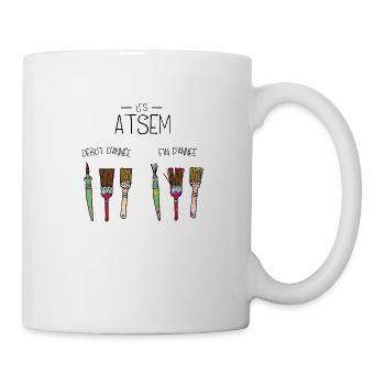 les ATSEM en début et fin d'année - Mug blanc - blanc - Droite