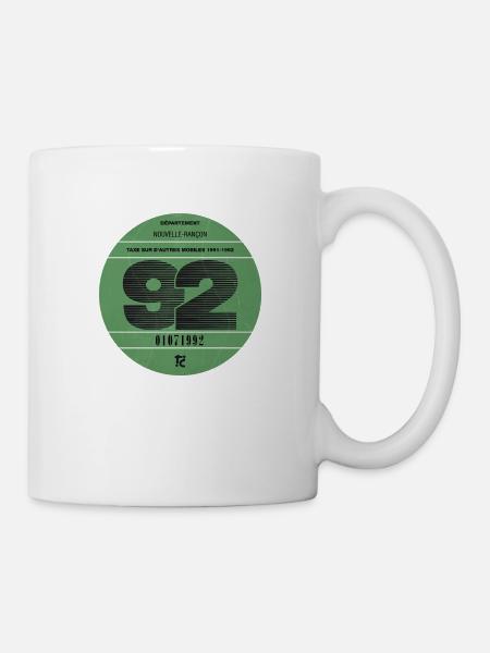 Vignette automobile 1992 - Mug blanc - blanc