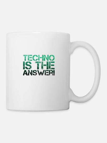 TECHNO - Mug blanc - blanc
