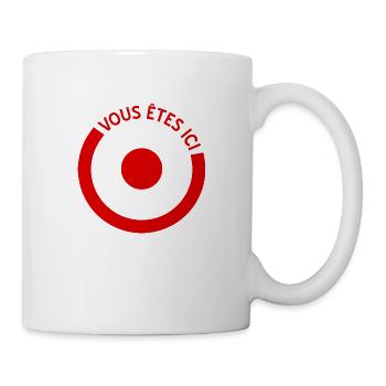 ici - Mug blanc - blanc - Droite