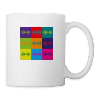 Musik Frequenz Farbfelder f. Festival u. Party - Tasse - Weiß - Rechts