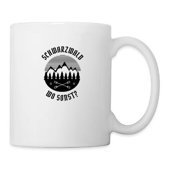 Schwarzwald wo sonst? Berge und Tannen - Tasse - Weiß - Rechts