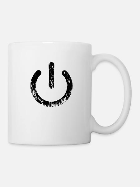 on / off button - Tasse - Weiß
