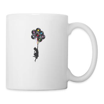 Fille vinyle ballons - Mug blanc - blanc - Droite