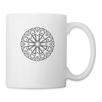 I love Mandalas (Cross) - Tasse - Weiß - Rechts