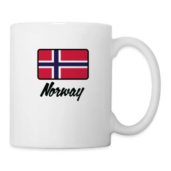 Nationalflagge von Norwegen - Tasse - Weiß - Rechts