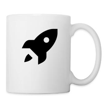 Rakete - Tasse - Weiß - Rechts