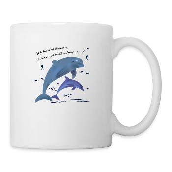 dauphins, citation - Mug blanc - blanc - Droite