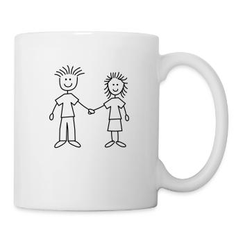 family_mom_and_dad_1c - Tasse - Weiß - Rechts