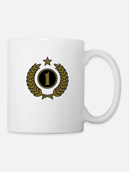 Couronne de laurier (gagnants) 01 - Mug blanc - blanc