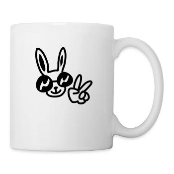 Lapin Cool - ligne - Mug blanc - blanc - Droite