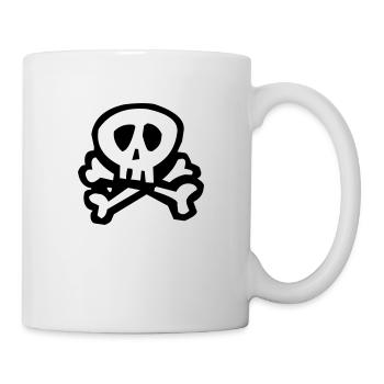 kids skull bones pirate - Tasse - Weiß - Rechts