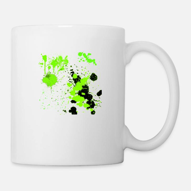 Green splatter - Mug - white