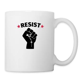 Faust Widerstand Protest - Tasse - Weiß - Rechts