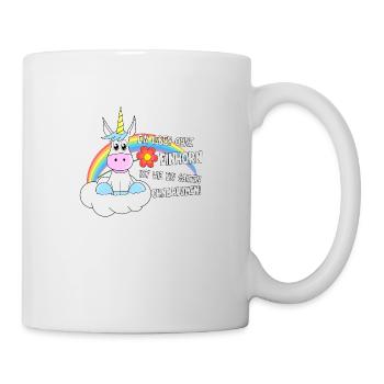 Einhorn Garten ohne Blume - Tasse - Weiß - Rechts