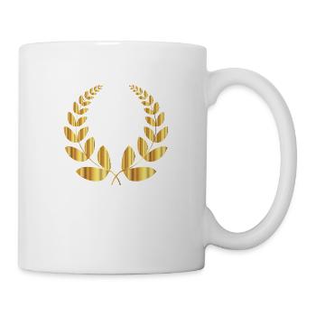 Lorbeerkranz Gold - Tasse - Weiß - Rechts
