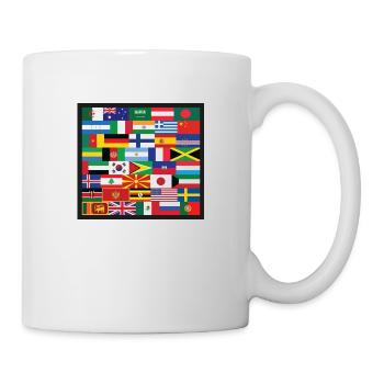 Drapeaux du Monde - Mug blanc - blanc - Droite