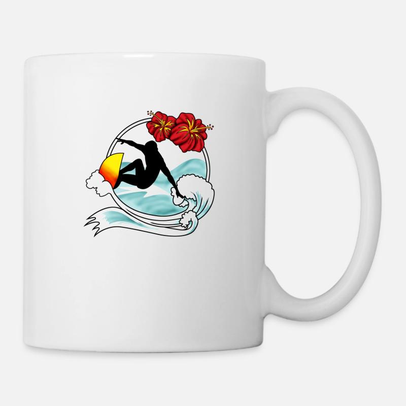 ein Surfer in der Welle - Tasse - Weiß