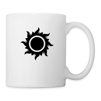 Sonne Sommer Stern Hitze heiß Strahlen hell Urlaub - Tasse - Weiß - Rechts