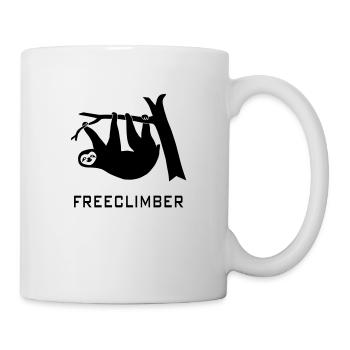 faultier freeclimber klettern climbing berge - Tasse - Weiß - Rechts