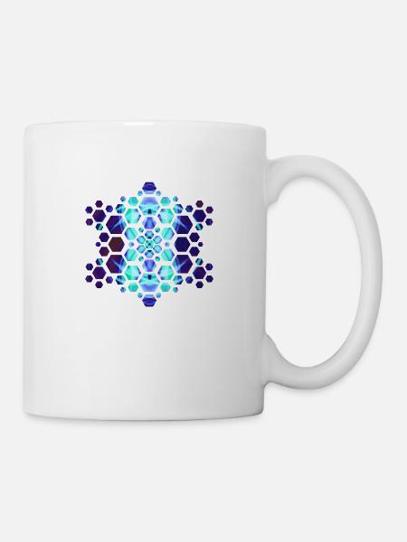 Trance Hexagon II - Tasse - Weiß