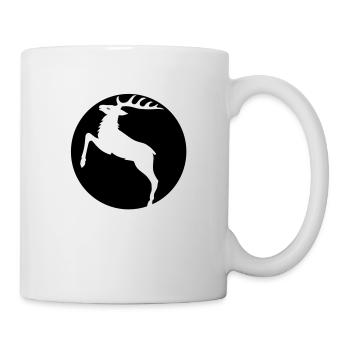 hirsch geweih elch hirschgeweih wald wild tier - Tasse - Weiß - Rechts
