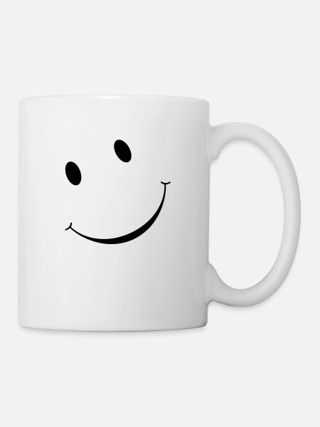 Smiley - Tasse - Weiß