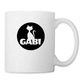 Gabi Gabriele Gabriella cat name design moonligt - Mug - white - Right
