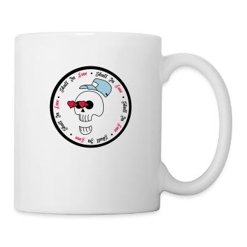 crâne dans l'amour - halloweem - crâne - Mug blanc - blanc - Droite