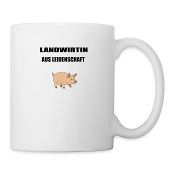 Landwirtin Landwirt - Tasse - Weiß - Rechts