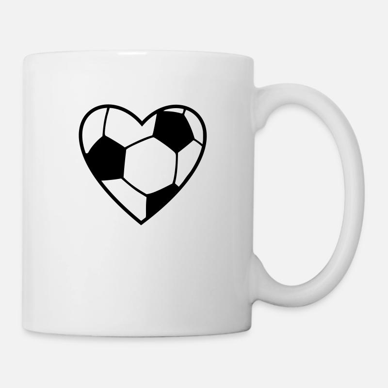 Fussball Herz 1c - Tasse - Weiß