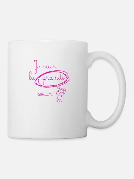 Je suis la grande soeur - version rose - Mug blanc - blanc