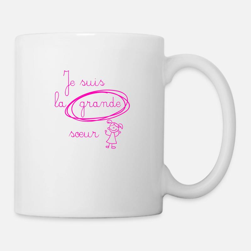 Je suis la grande soeur - version rose - Mug blanc - blanc