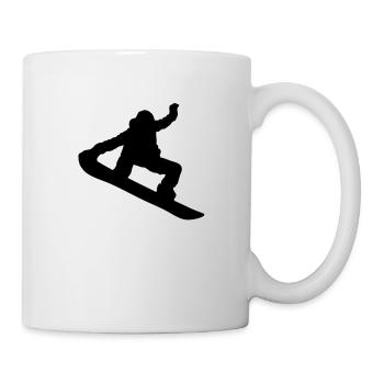 Snowboarder Silhouette - Tasse - Weiß - Rechts