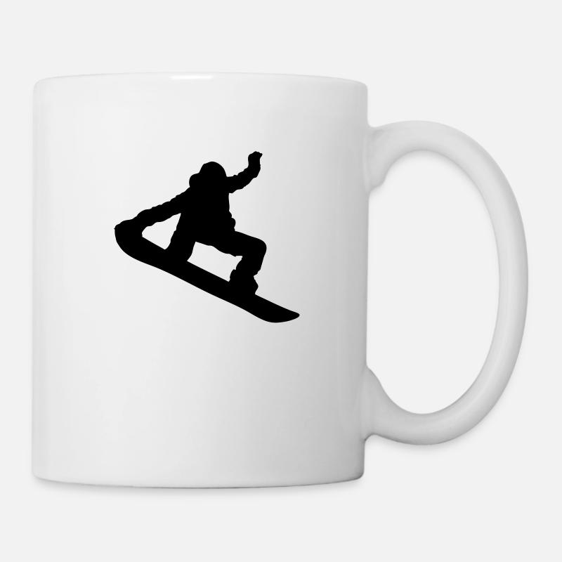 Snowboarder Silhouette - Mug - white