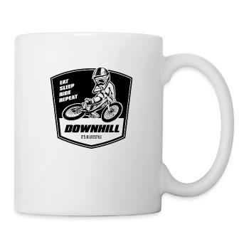 downhill freeride - Mug blanc - blanc - Droite