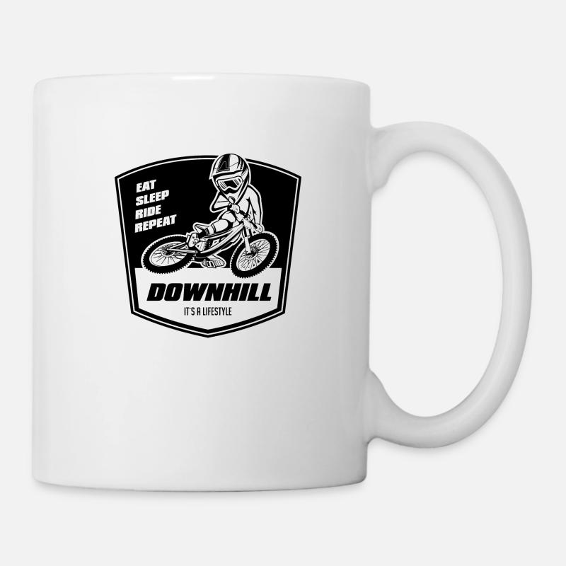 downhill freeride - Mug blanc - blanc