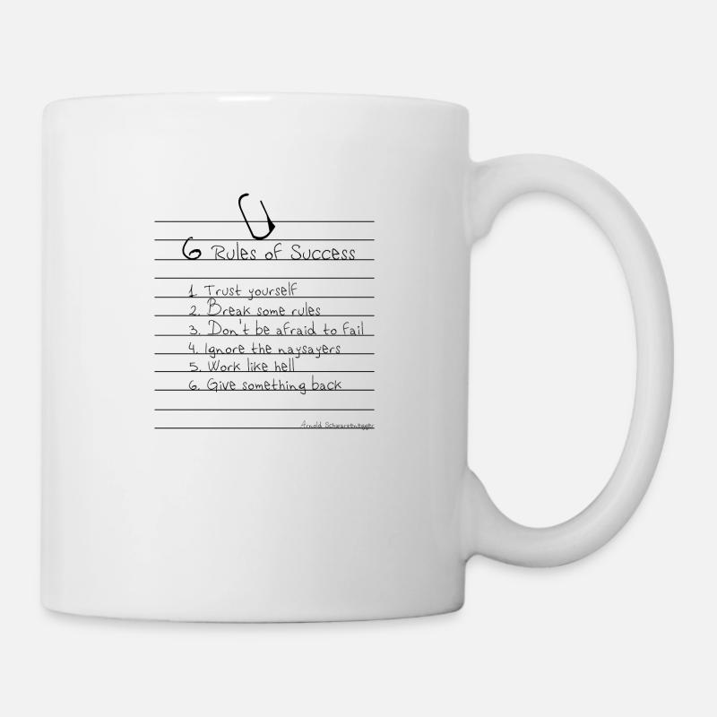 6 Rules of Success - Arnold Schwarzenegger - Mug - white