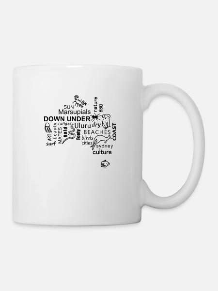 australia word cloud - Tasse - Weiß