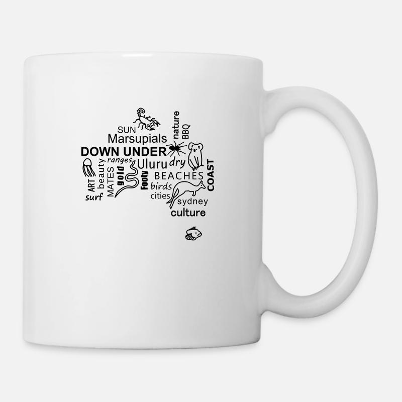 australia word cloud - Tasse - Weiß