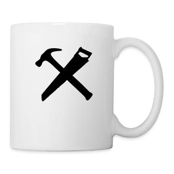 hammer_säge - Tasse - Weiß - Rechts