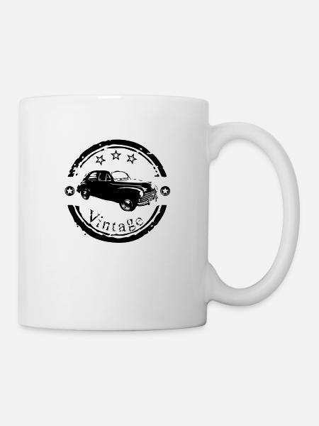 vintage 203 voiture ancienne - Mug blanc - blanc