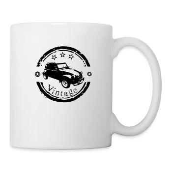 vintage vieille voiture ancienne4 - Mug blanc - blanc - Droite