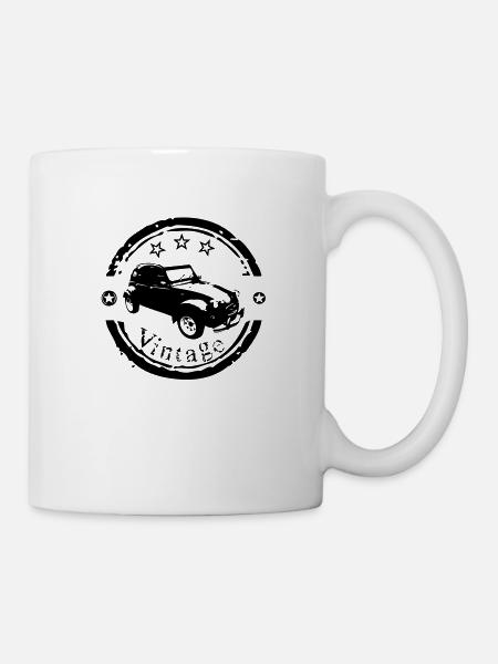 vintage vieille voiture ancienne4 - Mug blanc - blanc